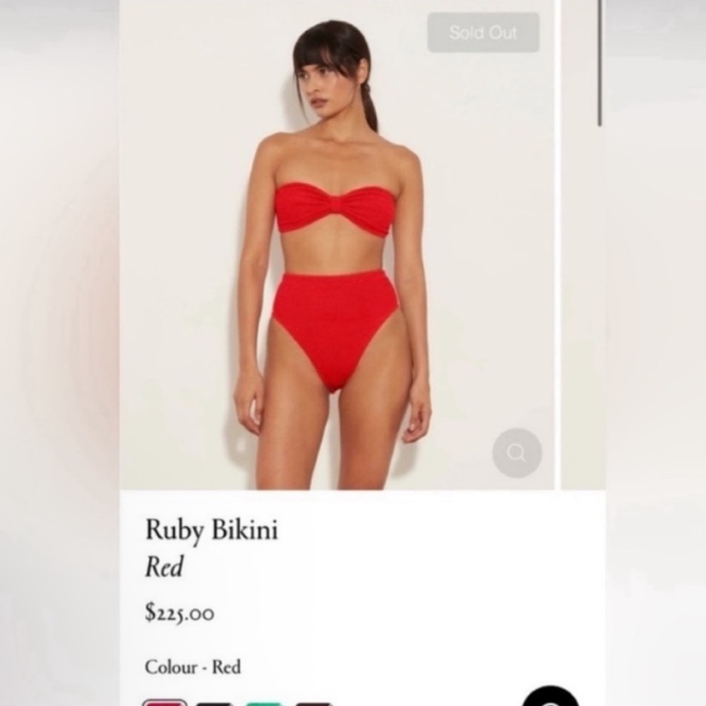 🌹Hunza G Ruby Red Bathing suit - NWOT